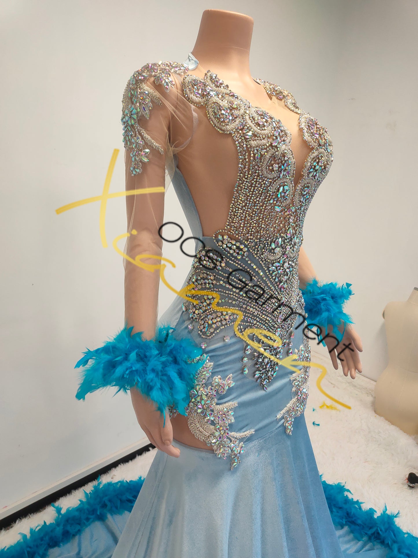 CAROLINA PROM DRESS DESIGNS(Blue)