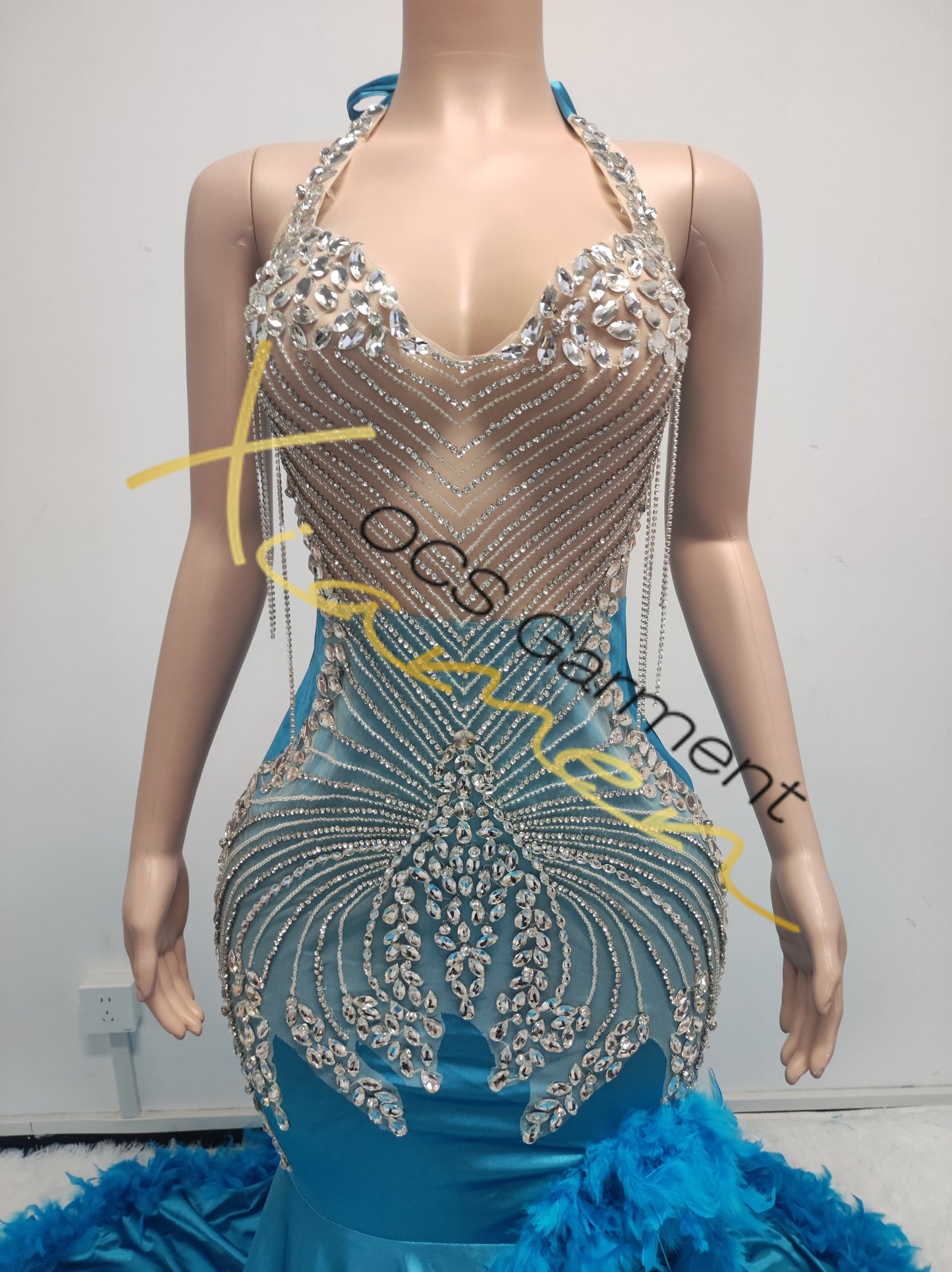 MAGGIE PROM DRESS DESIGN(Blue)