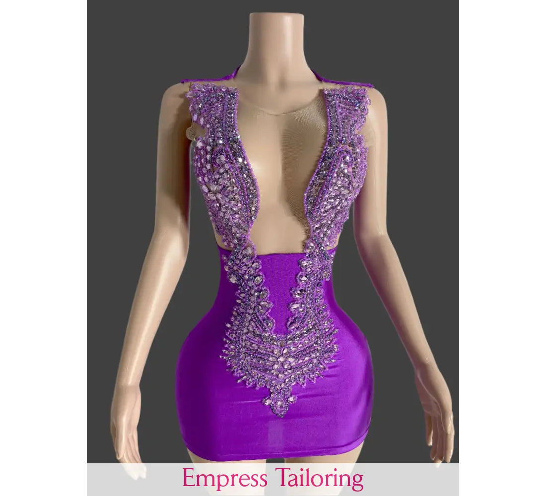 Brenda Design(Purple) Birthday Dress