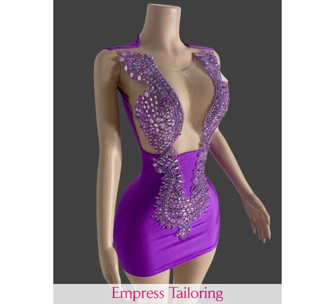 Brenda Design(Purple) Birthday Dress