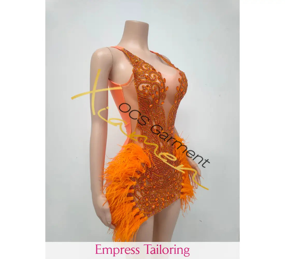 Chidima Birthday Dress(Orange) Birthday Dress