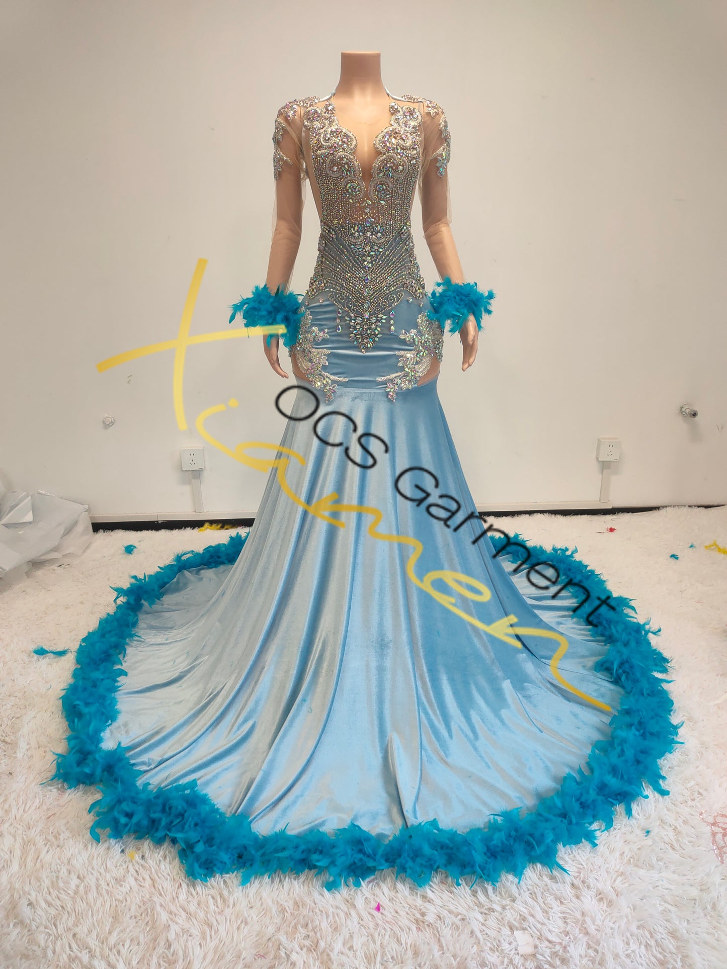 CAROLINA PROM DRESS DESIGNS(Blue)