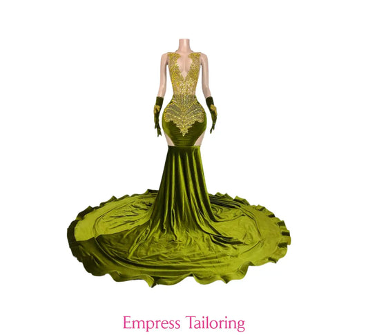 Olivia (Olive Green) 2 Prom Dress