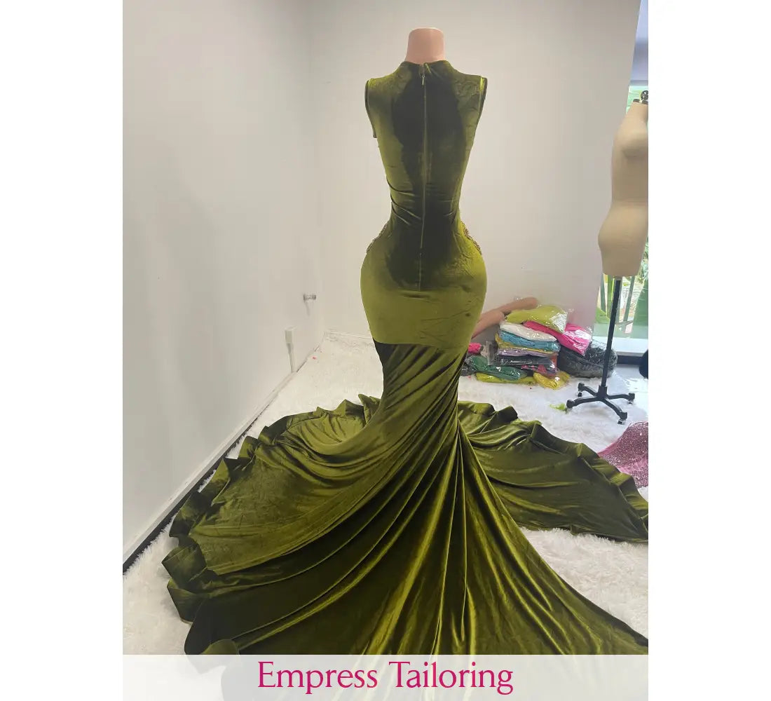 Queen Tatiana Design(Olive Green) Prom Dress