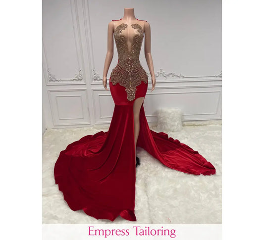 Queen Tatiana Design(Red & Gold) Prom Dress