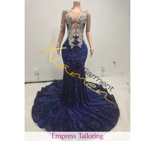 Queen Thema Design Prom Dress